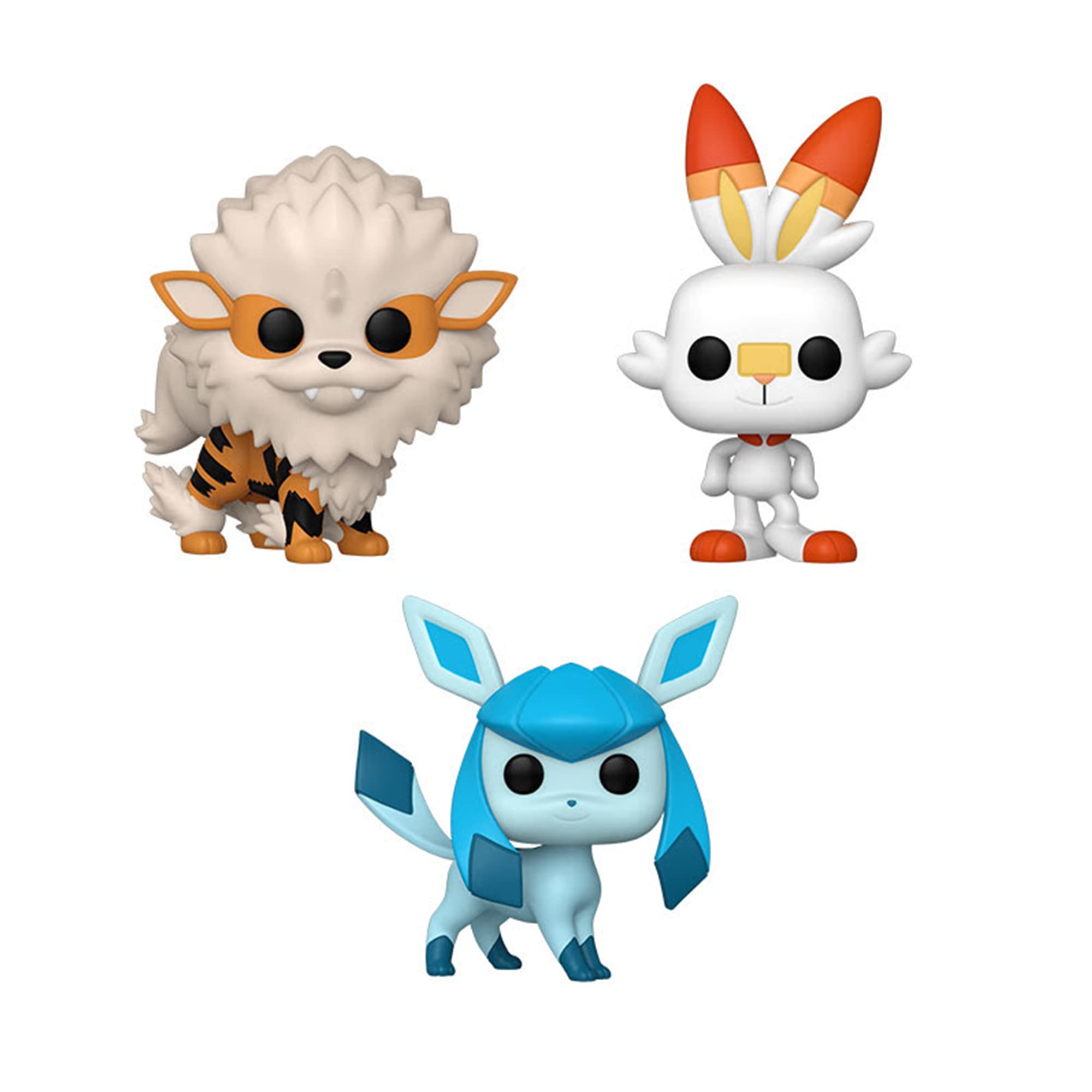 Funko Pop! Pokemon - Set of 3 - Glaceon, Scorbunny and Arcanine